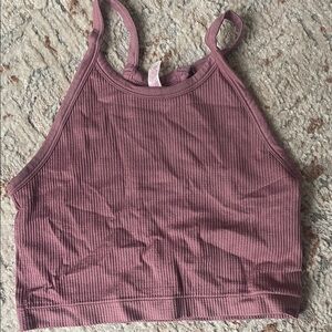 SO Ribbed Pink Tank Top